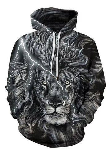 Sudadera Con Estampado Digital Más Vendida Lightning Lion