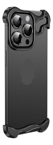 G Funda De Teléfono Con Marco De Metal Con Forma Para iPhone