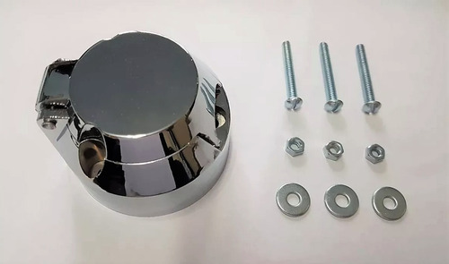 Kit Capa Inox Engate + Tomada Fêmea Cromada Ou Preta