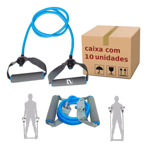 10 Elasticos Extensor Treino Exercicio Academia Tensão Forte