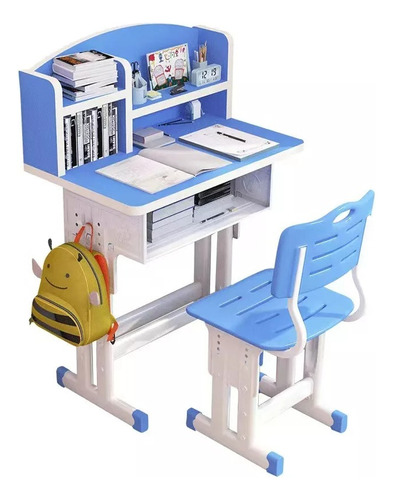 Pupitre Tipo Escritorio Ergonómico Para Niños Con Estantería