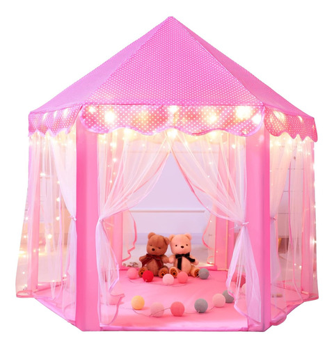 Carpa Grande Princesas Castillo Con Luces Infantil Envio Ya