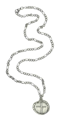 Corrente Medalha Das Duas Cruzes Inox Masculina 28mm