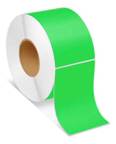 Etiquetas Industriales  - Verdes Fluor - 10x15cm - 4 Rollos