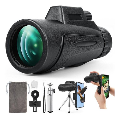 Telescopio Monocular Hd De 12 X 50 Para Smartphone, Monocula