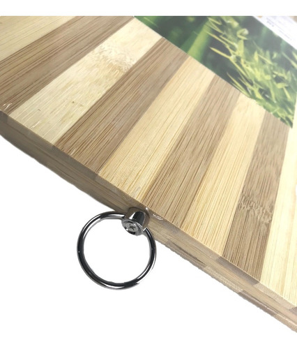 Tabla Bambú Para Cortar Picar Carne Verduras Asado 28x38cm
