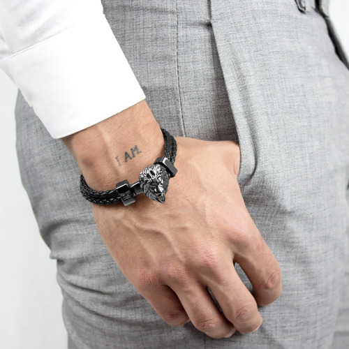 Brazalete León Semicaucho Negro Lsc-nn-sc-1