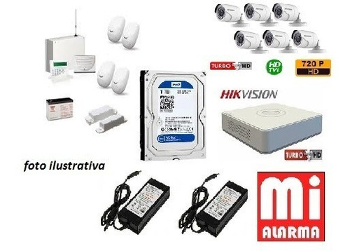 Alarma Amc, Kit Cámaras Hikvision Con Disco Sin Instalacion