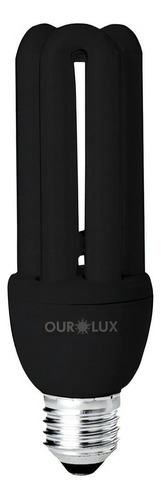 Lâmpada Fluorescente Luz Negra 127V 20W 3U Compacta Profissional Ourolux