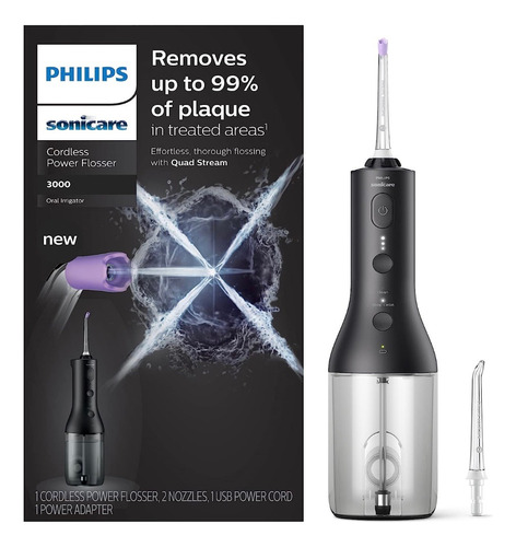 Hilo Dental Eléctrico Philips Inalambrico Con 2 Boquillas