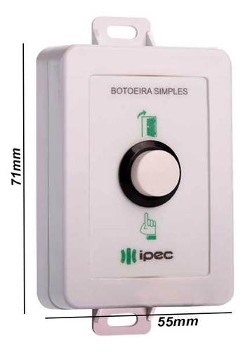Botoeira Simples 1 Botão Com Fio Acionamento Ipec