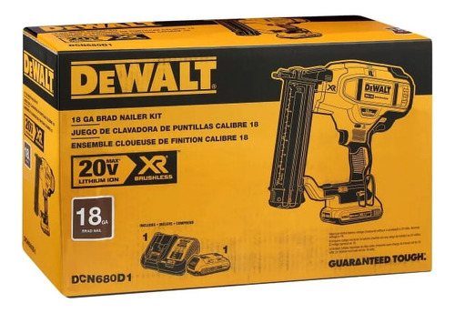 Clavadora Cal. 18 Inalámbrica De 20v Dewalt Dcn680d1