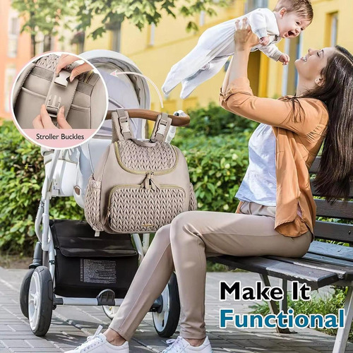 Bolsa De Pañales Mochila Portátil De Nailon Bolsa De Rosa