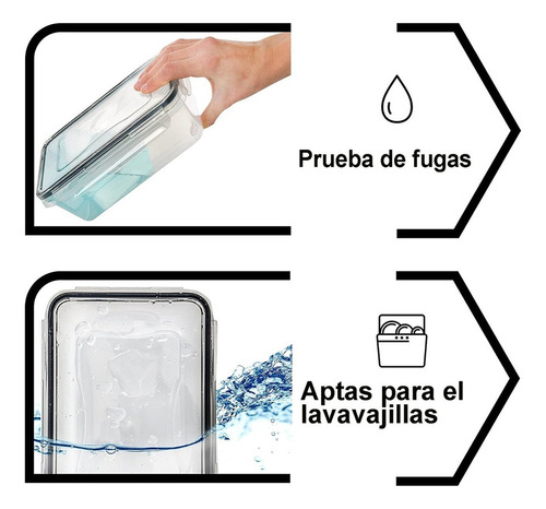 Recipientes Hermeticos Plastico Contenedores Juego De Cocina