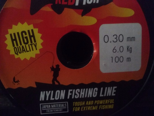 Tanza Nylon Redfish 0.30 X 100m Resistencia 6 Kgs. Pejerrey+