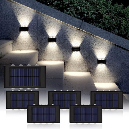 Luces Solares De Pared Impermeables Para Exteriores 6 Unid