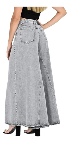 Jean Palazzo Wide Leg Denim Súper Ancho Calce Perfecto