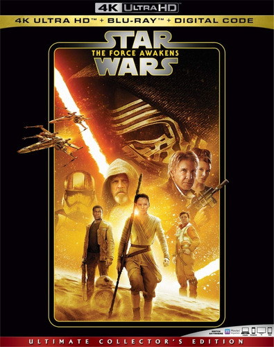 4k Ultra Hd + Blu-ray Star Wars 7 The Force Awakens