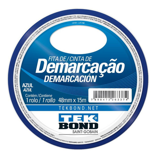 Fita Demarcacao Solo Tekbond 48x15m Azul   2.125.10.482.00