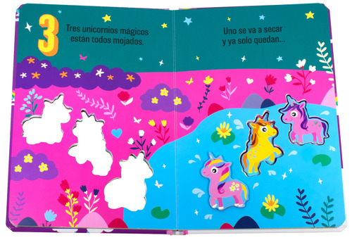 Libro 3-D Para Contar: 5 Unicornios Mágicos.: Libro infantil 3D para contar : 5 Unicornios Mágicos, de Lily, Amber. Editorial Silver Dolphin (en español), tapa dura en español, 2022