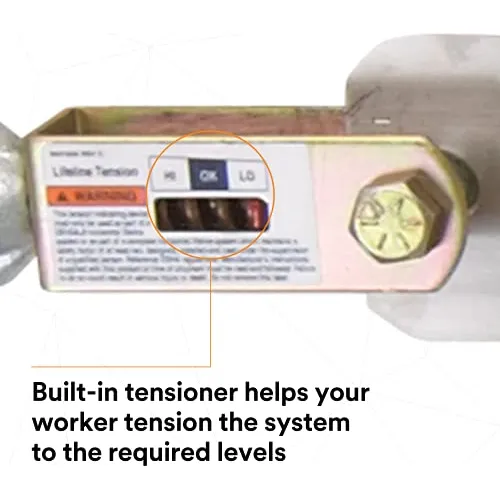 Sistema De Línea De Vida Horizontal 3m Dbi-sala 50' Con Abso
