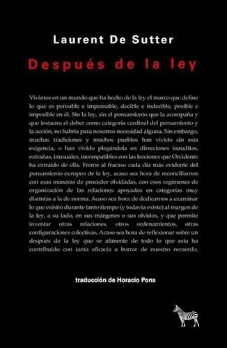 Después De La Ley - De Sutter, Laurent