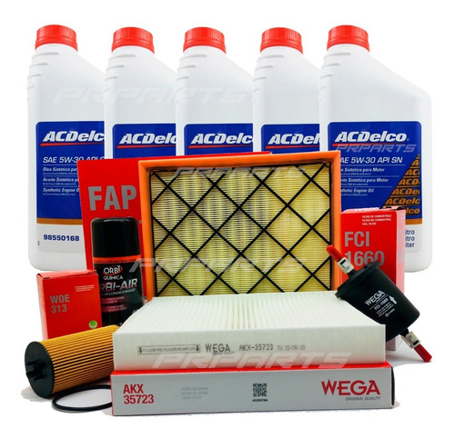 Imagem 1 de 1 de Kit Revisão Óleo E Filtros Gm Cruze 1.8 Lt Ltz Sedan Hatch Sport 2011 2012 2013 2014 2015 2016