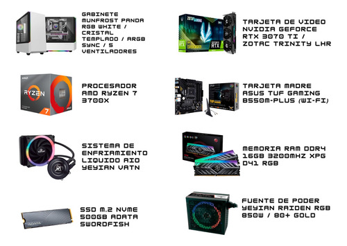 Pc Gamer Rtx 3070 Ti Ryzen 7 3700x 16gb Ram 1tb (Usado)