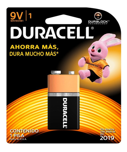 Pilas Alcalinas Duracell 9v