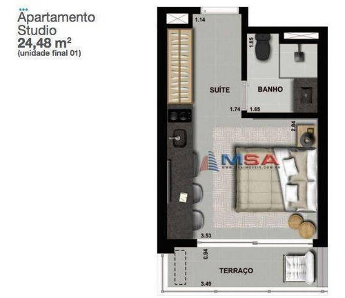 Imagem 3 de 10 de Studio Inovador À Venda, Na Região Da Consolação. - Ap10888