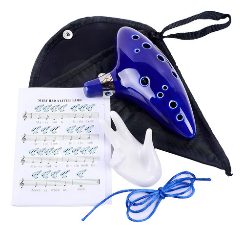Ocarina Zelda + Cancionero + Manual Barata 12 Orificios Link, Ocarina Ceramic Alto C De 12 Hoyos Con Libro De Texto
