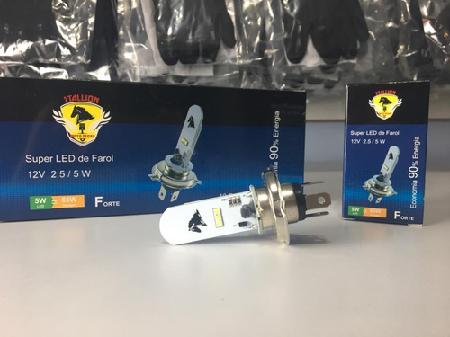 Lampada Farol H4 Led Moto Carro 8000k Super Branca
