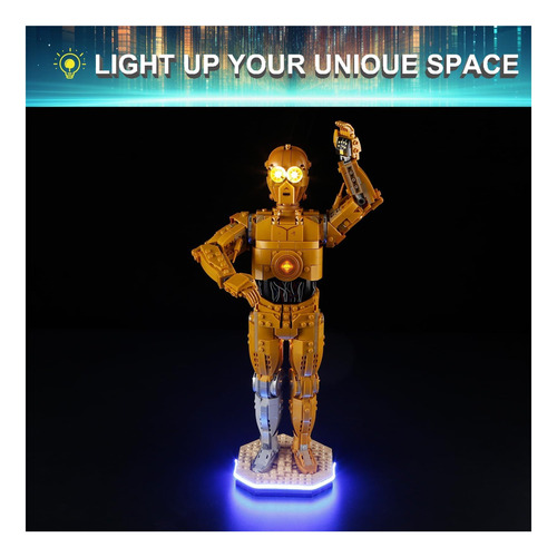 Kit De Luz Led Mililier Para El Conjunto Lego C-3po, Con El