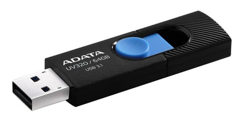 Imagen 3 de 5 de Memoria USB Adata UV320 64GB 3.1 Gen 1 negro y azul
