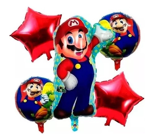 Mario Bros Decoración Cumpleaños Bombas Globos Niños Fiesta
