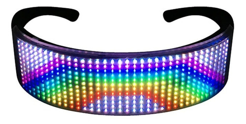 Óculos Magia Bluetooth Led Festa Shining Glasses App Escudo 