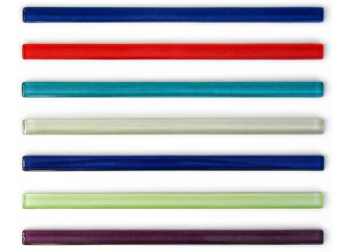 Imagen 3 de 6 de Listel Vidrio Ypf - 1,5x30cm Verde Manzana - Forma Y Diseño