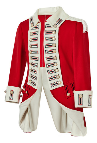 Chaqueta De Oficial Militar De Napoleón, Uniforme Del Ejército Real Francés Británico Del Siglo Xviii Para Recreación Histórica Y Cosplay
