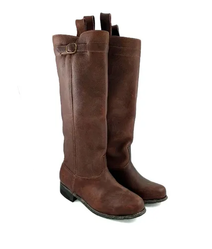 Bota De B falo Marr n Suela De Goma Calidad Crespo 96.909