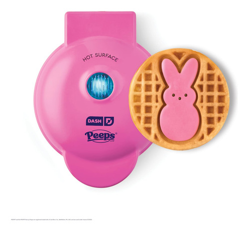 Peeps X Dash Bunny Mini Waffle Maker Para Gofres Individual