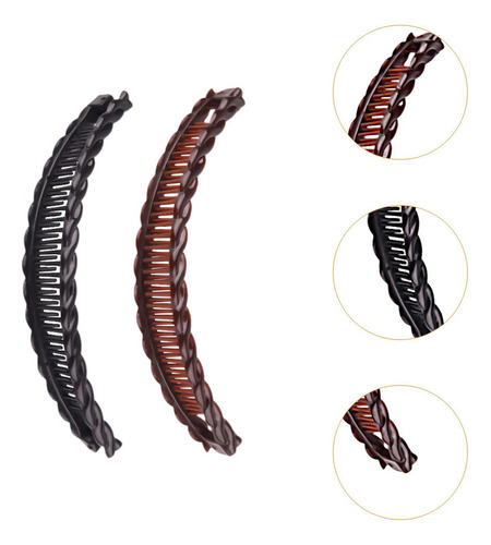 . 2 Pinzas For El Pelo Con Forma De Plátano Para, Pasadores