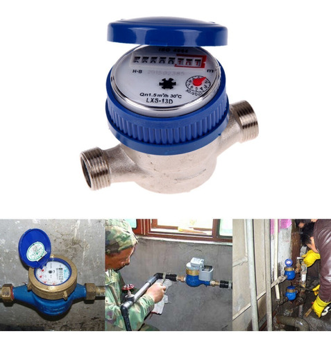Imagen 2 de 9 de Medidor Consumo Contador Ose Medidor M3 Agua 1/2 Pulgada
