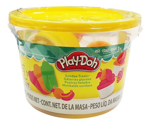 Juego Heladería Play Doh 2 Plastilinas 5 Moldes 2 Resipiente