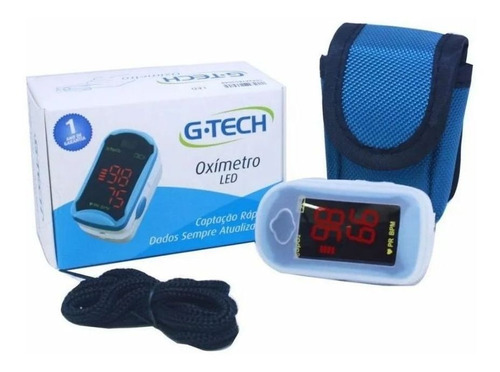 Oximetro Digital De Dedo E Pulsão Portatil Led G-tech