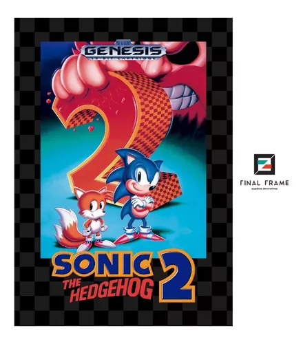 Pôster Sonic The Hedgehog 2 Sega Genesis Mega Drive 29,7x42