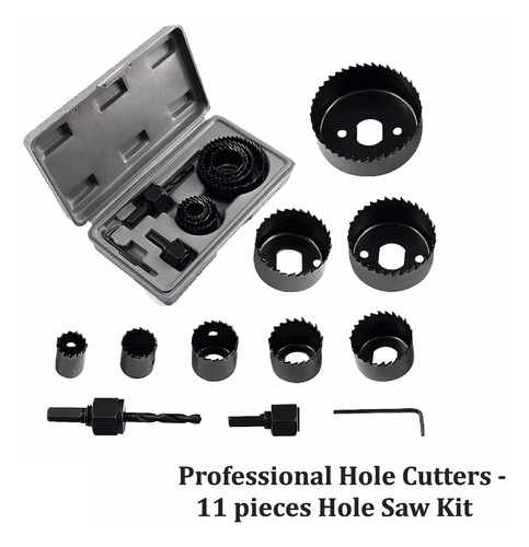 Kit Mechas Sierra Copa Juego 11 Piezas Madera Yeso Plastico