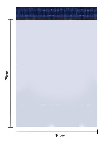 Saco Plástico C/lacre 19x25 1000u Ecommerce/correios Branco