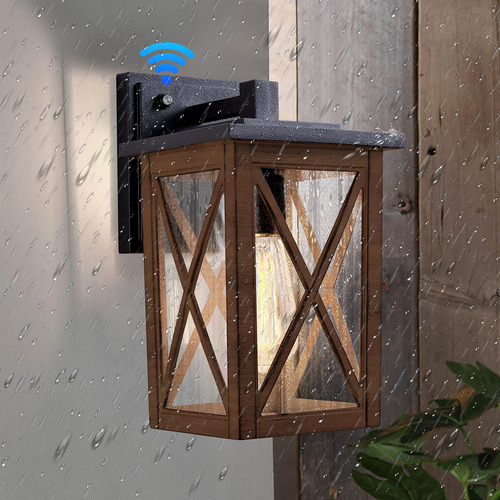 Lmpara De Pared Exterior Impermeable Con Sensor De Atardecer