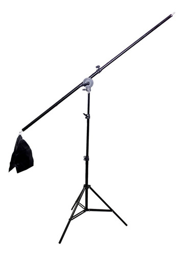Imagem 1 de 5 de Tripé De Iluminação Com Braço Articulado 140cm Tipo Girafa