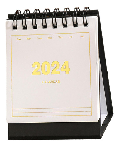 Calendario 2024 Mini Adornos De Blanco Sobre Negro
